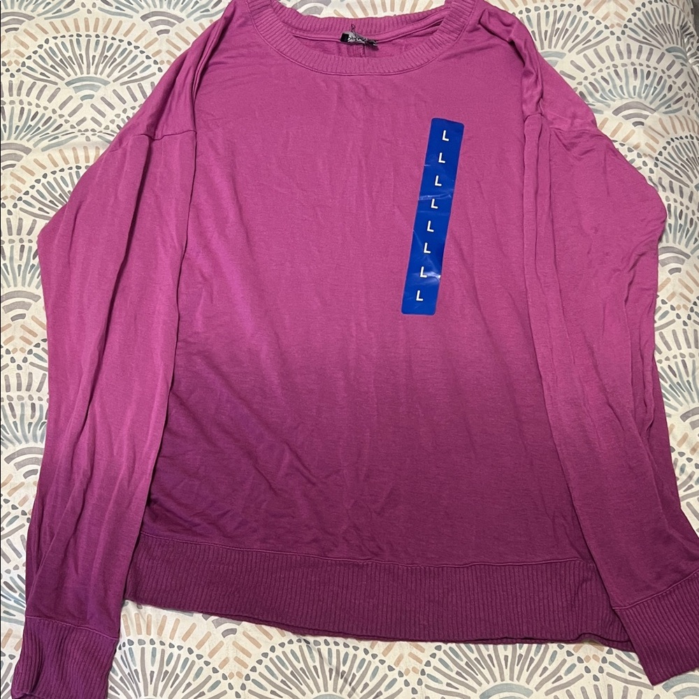 Women's Purple Ombré Long sleeve top